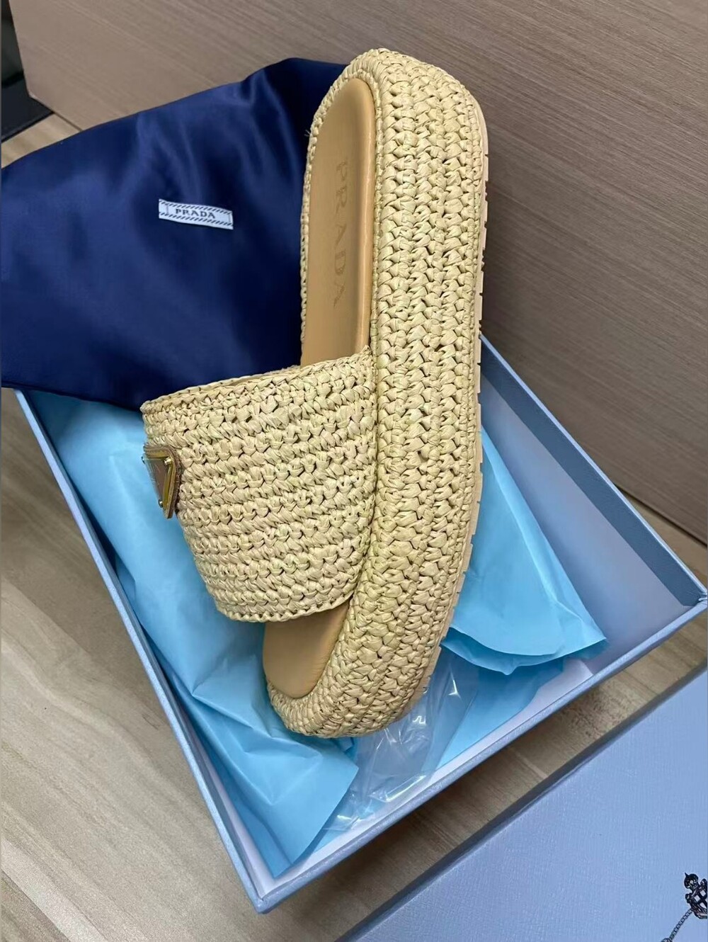 Prada Crochet Platform Sandals - Picture 4 of 8